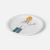 Vrouw Doctor Papieren Bordje (Gekanteld)