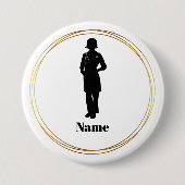 Vrouw Doctor Silhouette Name Button #2 (Voorkant)