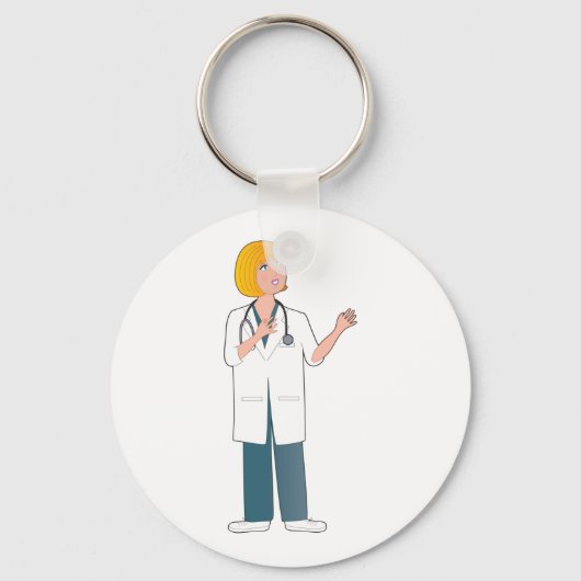 Vrouw Doctor Sleutelhanger (Voorkant)