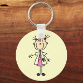 Vrouw Doctor Stick Figuur Sleutelhanger (Voorkant)
