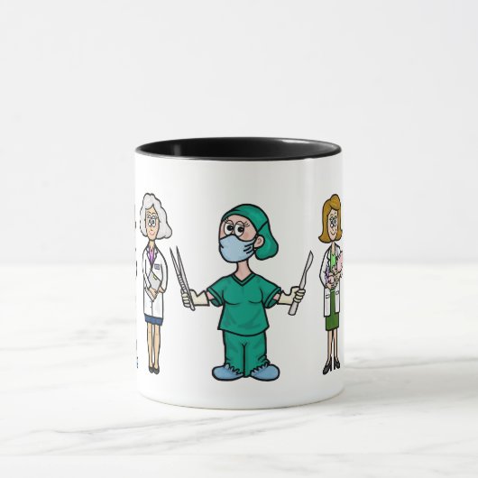 Vrouw Doctors Coffee Mok (Midden)