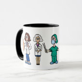Vrouw Doctors Coffee Mok (Voorkant links)