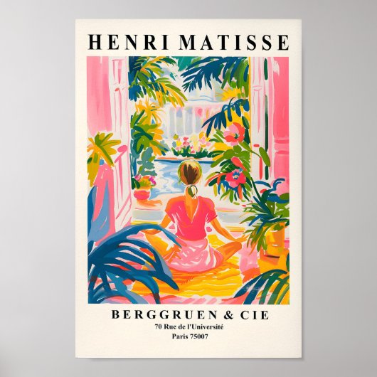 Vrouw Doen Yoga Poster, Meditatie Wall Art, Mati Poster (Voorkant)