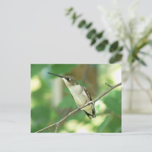 Vrouw door de lucht gejaagd Briefkaart van Humming (Staand voorkant)