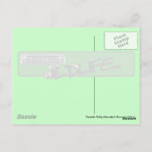 Vrouw door de lucht gejaagd Briefkaart van Humming (Achterkant)