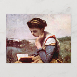 Vrouw door Jean-Baptiste Camille Corot Briefkaart