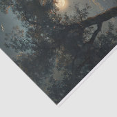 Vrouw door Rivier Volle Maan Schilderij Decoupage Tissuepapier (Detail)