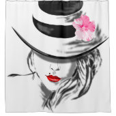 Vrouw douwergordijn douchegordijn (Voorkant)