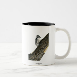Vrouw Downy Woodpecker - Gepersonaliseerd Tweekleurige Koffiemok