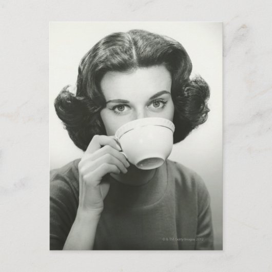 Vrouw Drink Briefkaart (Voorkant)