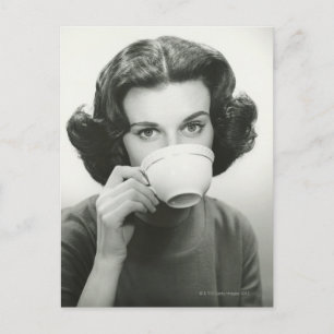 Vrouw Drink Briefkaart