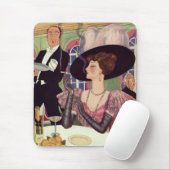  vrouw Drink champagne Roking Cigarette Muismat (Met muis)