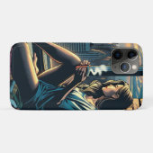 Vrouw Drink koffie bij zonsopgang in de stad Case-Mate iPhone Case (Achterkant (horizontaal))