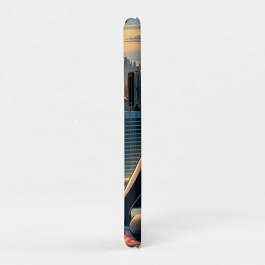 Vrouw Drink koffie bij zonsopgang in de stad Case-Mate iPhone Case (Achterkant/rechts)