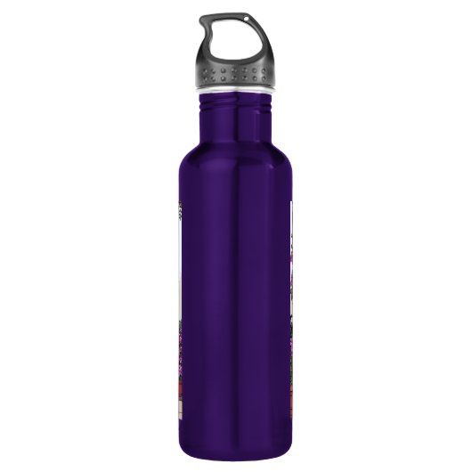  vrouw Drink koffie, haar hond en Planten Waterfles (Achterkant)