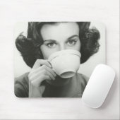 Vrouw Drink Muismat (Met muis)