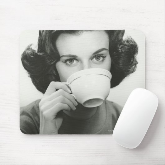 Vrouw Drink Muismat (Met muis)