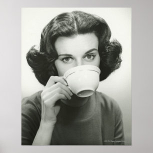 Vrouw Drink Poster