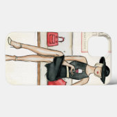 Vrouw Drink rode wijn Case-Mate iPhone Case (Achterkant (horizontaal))