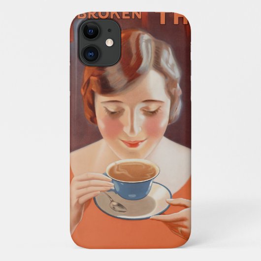  vrouw Drink thee Case-Mate iPhone Case (Achterkant)