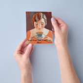  vrouw Drink thee Flyer (Hand)