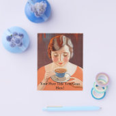  vrouw Drink thee Flyer (Enkel)