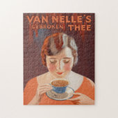  vrouw Drink thee Legpuzzel (Verticaal)