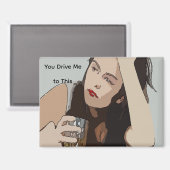 Vrouw Drink Whisky Magneet (Voorkant / Achterkant)