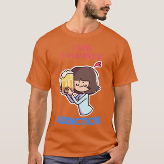 Vrouw drinkt bier t-shirt