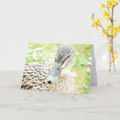 Vrouw Duck Kaart (Gele Bloem)