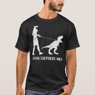 Vrouw Duitse herder moeder dinosaurus GSD eigenare T-shirt