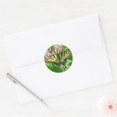 Vrouw Eastern Tiger Swallowtail Butterfly Series Ronde Sticker (Envelop)
