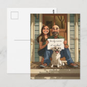 Vrouw, echtgenoot en de hond briefkaart (Voorkant / Achterkant)