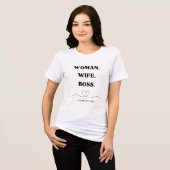Vrouw Echtgenote Baas Moeder Tri-Blend Shirt (Voorkant volledig)