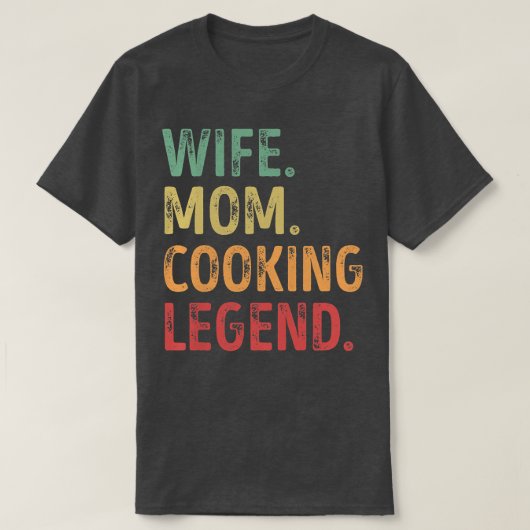 Vrouw Echtgenote Moeder Kook Legende T-shirt (Design voorkant)