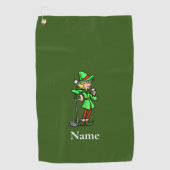 Vrouw Elf Golfer Kerst Golf Handdoek (Voorkant)