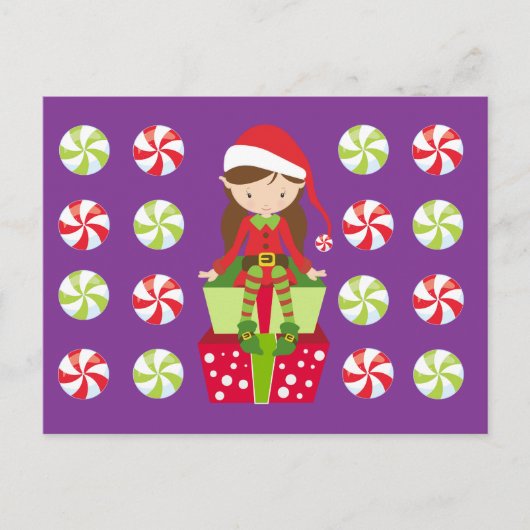 Vrouw Elf met Snoepjes Briefkaart (Voorkant)