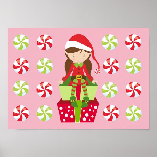 Vrouw Elf met Snoepjes Poster (Voorkant)
