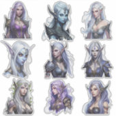 Vrouw Elf Set 1 Sticker (Voorkant)