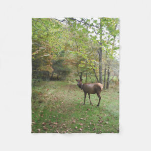 Vrouw Elk in het najaar Fleece Deken