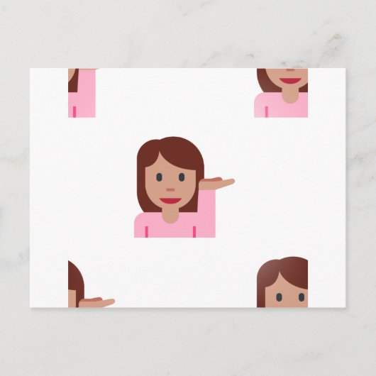 vrouw emoji briefkaart (Voorkant)