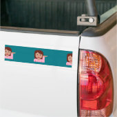 vrouw emoji bumpersticker (Op Truck)
