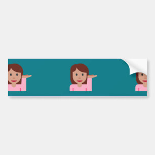 vrouw emoji bumpersticker