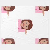 vrouw emoji deken (Voorkant (Horizontaal))