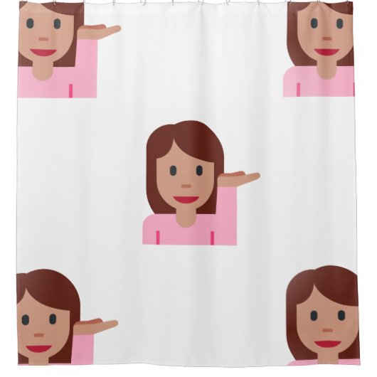 vrouw emoji douchegordijn (Voorkant)