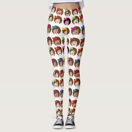 Vrouw-emoji Leggings (Voorkant)