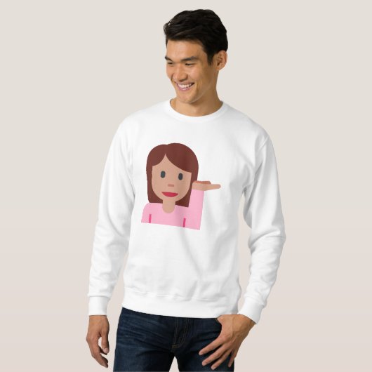 vrouw emoji mannen sweatshirt (Voorkant volledig)