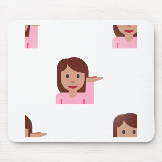 vrouw emoji muismat (Voorkant)