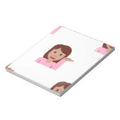 vrouw emoji notitieblok (Linkerzijde)