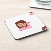 vrouw emoji onderzetter (Linkerzijde)